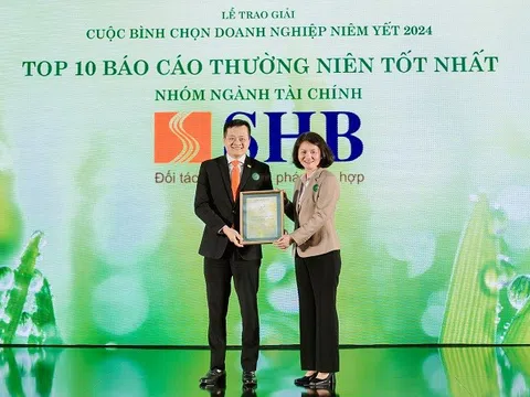 Lần thứ 4 SHB được vinh danh trong Top “10 doanh nghiệp có Báo cáo thường niên tốt nhất ngành Tài chính”