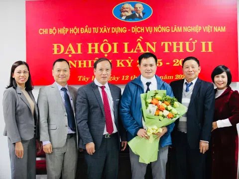 Đại hội Chi bộ Hiệp hội Đầu tư xây dựng - dịch vụ nông lâm nghiệp Việt Nam nhiệm kỳ II 2025-2027 thành công tốt đẹp