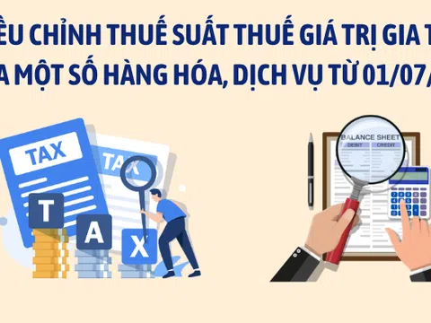 Điều chỉnh thuế suất thuế giá trị gia tăng của một số hàng hóa, dịch vụ từ 01/07/2025