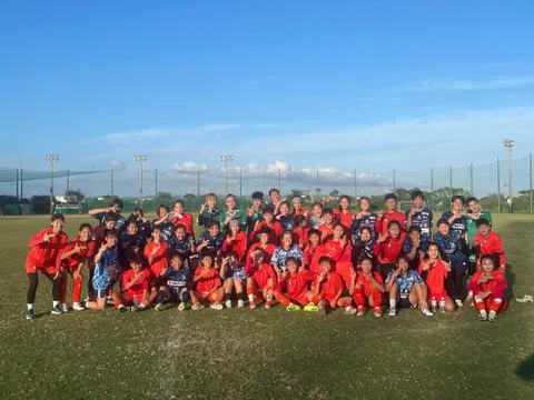Đội tuyển U20 nữ Việt Nam thi đấu trận giao hữu đầu tiên trong chuyến tập huấn Nhật Bản