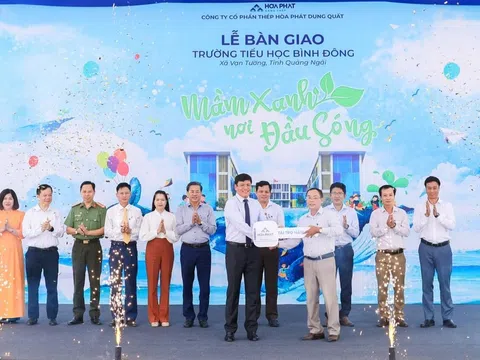Hòa Phát bàn giao ngôi trường trị giá 42 tỷ đồng cho tỉnh Quảng Ngãi