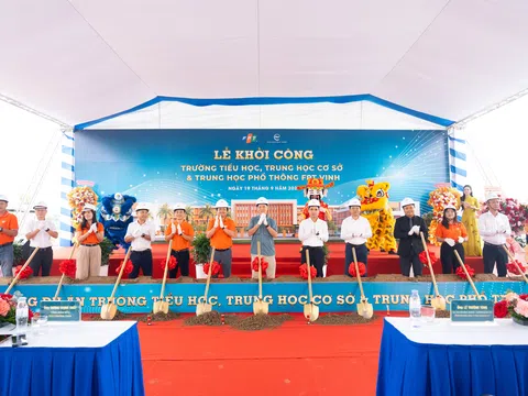 Khởi công trường liên cấp FPT tại đô thị Eco Central Park của nhà sáng lập Ecopark