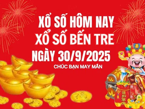 Kết quả Xổ số Bến Tre hôm nay 30/9/2025 - XSBT 30/9