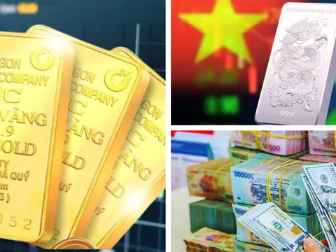 Giá vàng và bạc đều giảm sâu