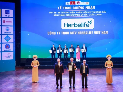 Herbalife Việt Nam đạt giải thưởng “Thương Hiệu, Nhãn Hiệu Uy Tín Hàng Đầu Việt Nam” 2025