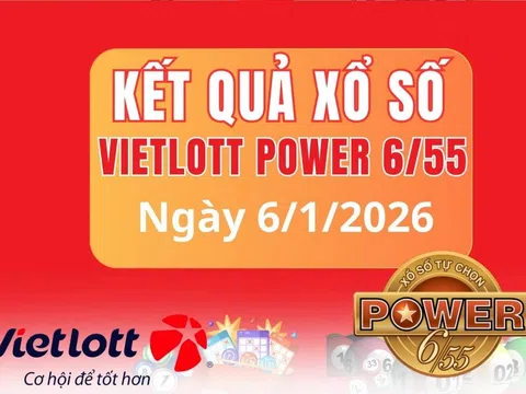 Vietlott Power 6/1, trực tiếp kết quả xổ số Power 6/55 ngày 6/1