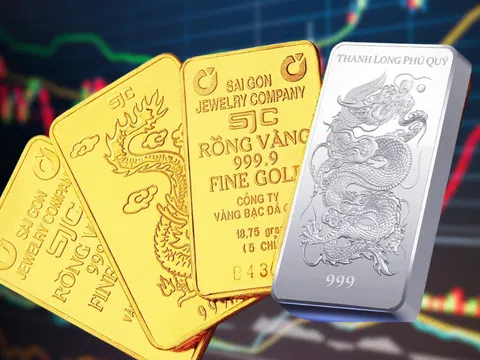 Giá vàng, bạc trong nước điều chỉnh tăng mạnh vào chiều nay