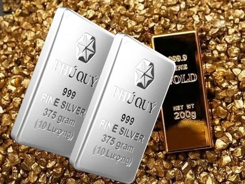 Giá vàng tăng 4.000.000 đồng/lượng so với sáng nay, bạc lượn sóng