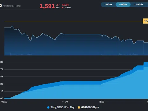 Nhịp điều chỉnh tiếp diễn, VN-Index xuống dưới mốc 1.600 điểm