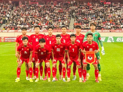 U23 Việt Nam hoàn tất hành trình tại giải giao hữu CFA Team China Tây An 2026