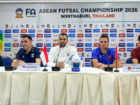 Họp báo trước trận bán kết giữa Futsal Việt Nam và Futsal Indonesia