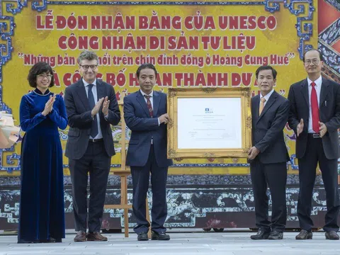 Di tích Cố đô Huế đón đón nhận bằng di sản tư liệu thế giới của UNESCO và những dấu ấn trong công tác bảo tồn tu bổ di sản