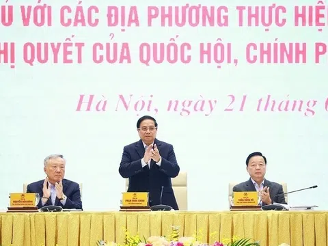 Thủ tướng chủ trì Hội nghị Chính phủ với các địa phương về tăng trưởng kinh tế