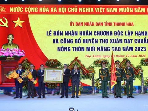 Thọ Xuân: Đón nhận Huân chương Độc lập hạng Nhì và Danh hiệu nông thôn mới nâng cao vinh dự và tự hào