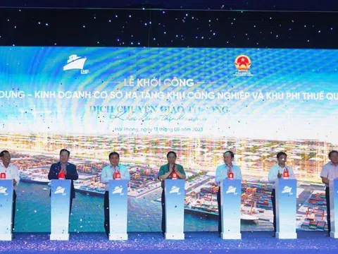 Thủ tướng Phạm Minh Chính dự lễ Khởi công Dự án Khu phi thuế quan tại Hải Phòng