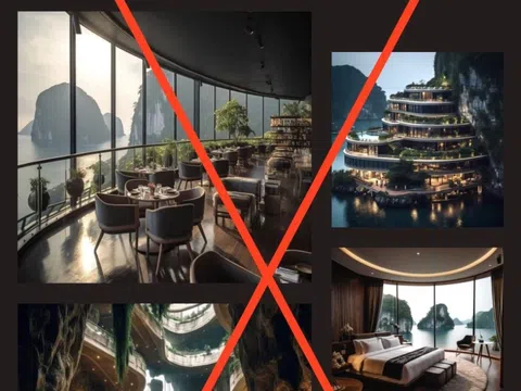 Cảnh báo lừa đảo từ những bức ảnh không có thật về khách sạn nằm trong vùng lõi Vịnh Hạ Long