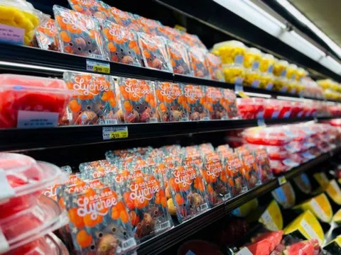 Gần 20 tấn vải tươi Việt Nam được bày bán tại các hệ thống siêu thị lớn của Hoa Kỳ