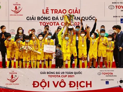 Sông Lam Nghệ An giành chức vô địch giải bóng đá U9 toàn quốc 2021