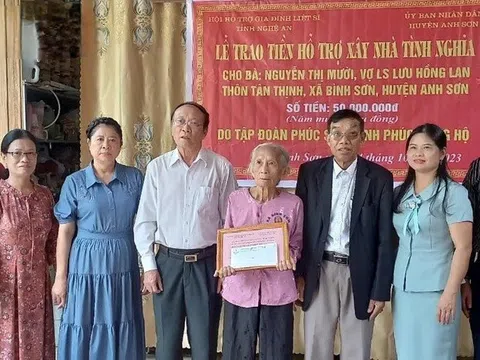 Hỗ trợ xây dựng nhà tình nghĩa trị giá 50 triệu đồng ở huyện Anh Sơn
