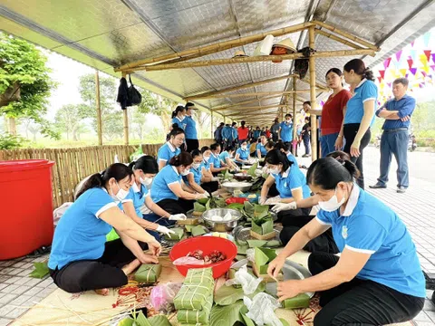 Hà Tĩnh: Gói hơn 1.300 bánh chưng dâng lên Quốc Tổ Hùng Vương năm 2024