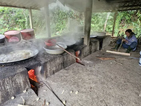 Làng mật mía Thọ Điền ngày đêm đỏ lửa phục vụ thị trường Tết