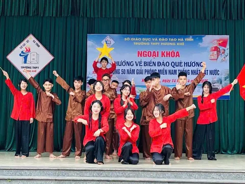Các trường học ở Hà Tĩnh sôi nổi các hoạt động chào mừng Kỷ niệm 50 năm thống nhất đất nước