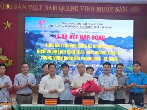 Quảng Bình ký kết 3 dự án cho thuê môi trường rừng phát triển du lịch