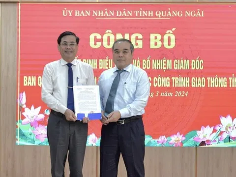 Ban Quản lý dự án Đầu tư xây dựng các công trình giao thông Quảng Ngãi có tân Giám đốc