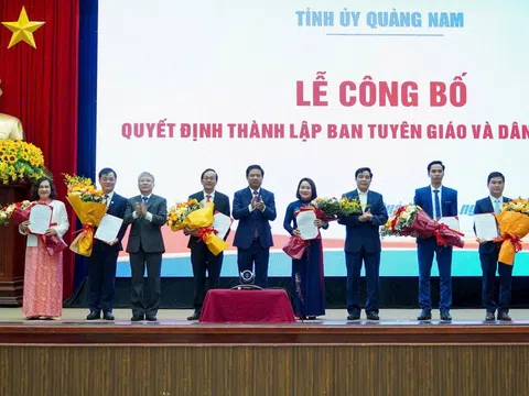 Quảng Nam có tân Trưởng Ban Tuyên giáo và Dân vận Tỉnh ủy