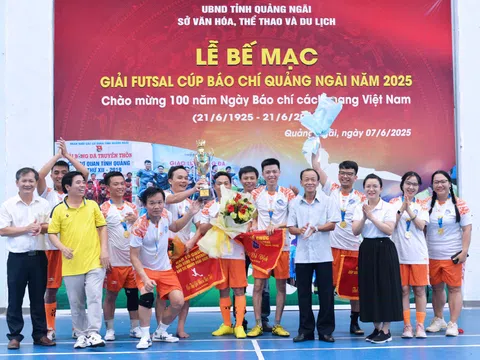 Giải Futsal Cúp Báo chí Quảng Ngãi 2025: Gắn kết – Cống hiến – Lan tỏa tinh thần báo chí hiện đại