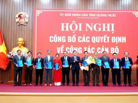 Quảng Ngãi công bố bộ máy lãnh đạo mới sau sáp nhập: 14 giám đốc sở chính thức nhận nhiệm vụ