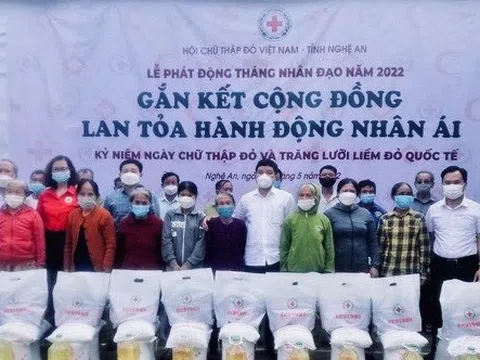 Hội Chữ thập đỏ tỉnh Nghệ An phát động “Tháng Nhân đạo” năm 2022