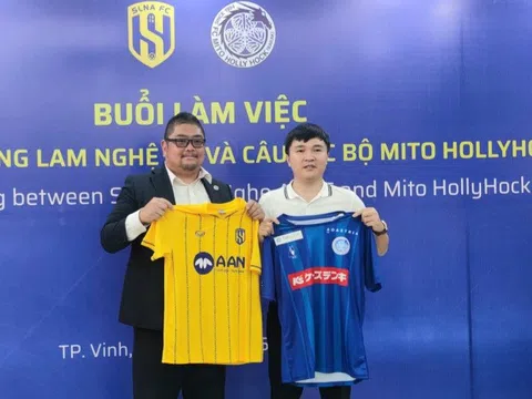 Câu lạc bộ bóng đá Sông Lam Nghệ An hợp tác cùng Câu lạc bộ Mito-Hollyhock của Nhật Bản