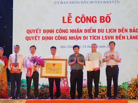 Lào Cai: Công nhận điểm du lịch đền Bảo Hà và di tích lịch sử văn hóa đền Làng Lúc