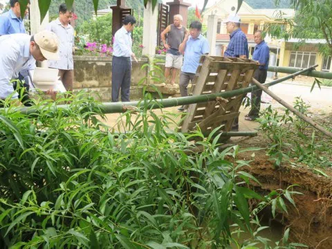 Khắc phục hiện tượng sụt lún tại huyện miền núi Minh Hóa, Quảng Bình