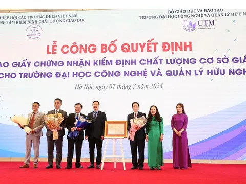 Trường Đại học Công nghệ và Quản lý Hữu Nghị nhận chứng nhận kiểm định chất lượng cơ sở giáo dục