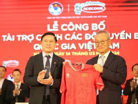 Acecook Việt Nam trở thành nhà tài trợ chính các đội tuyển bóng đá quốc gia Việt Nam năm 2024