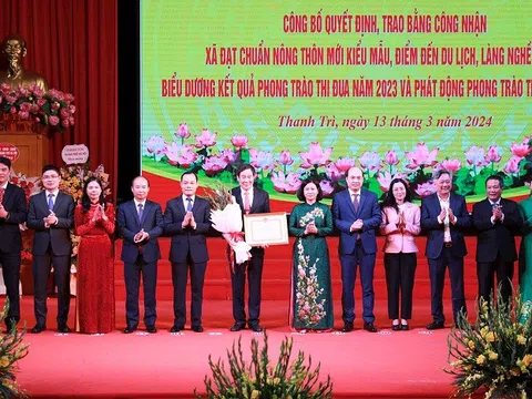 Huyện Thanh Trì tạo dấu ấn Nông thôn mới với 15 xã đạt chuẩn kiểu mẫu