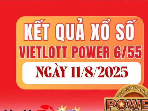 Kết quả xổ số Vietlott hôm nay 11/8/2025 - Xổ số Power 6/55