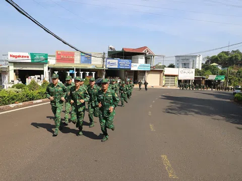 Chiến sĩ Đắk Nông hưởng ứng Ngày chạy thể thao quân sự CISM