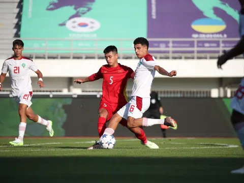 U18 Việt Nam chưa tạo được bất ngờ trước các cầu thủ Morocco