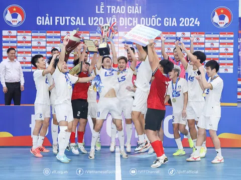 Thái Sơn Bắc lên ngôi vô địch giải Futsal U20 vô địch quốc gia 2024