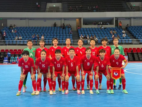 Các cô gái Việt Nam giành chiến thắng trong trận ra quân gặp đội tuyển futsal nữ Myanmar