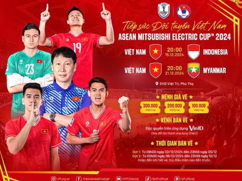 Mở bán vé các trận đấu sân nhà của đội tuyển Việt Nam tại vòng bảng ASEAN Cup 2024