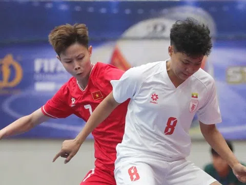 Thắng đậm chủ nhà Myanmar, đội tuyển futsal nữ Việt Nam khởi đầu suôn sẻ tại Bảng D