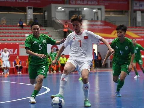 Đội tuyển futsal nữ Việt Nam "vùi dập" Macau với chiến thắng đậm 21-0