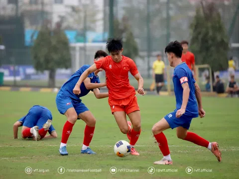 U17 Việt Nam thắng U17 PVF trong trận đấu tập nhằm thử nghiệm nhân sự và lối chơi