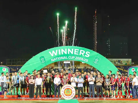 Thắng đậm chủ nhà Sông Lam Nghệ An, CLB Công An Hà Nội vô địch Cúp Quốc gia 2024-2025