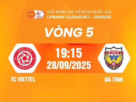 VTV7 Trực tiếp bóng đá Thể Công Viettel vs Hà Tĩnh 19h15 hôm nay 28/9/2025