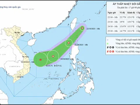 Bão số 12 chưa vào bờ, Biển Đông lại sắp đón áp thấp nhiệt đới mới